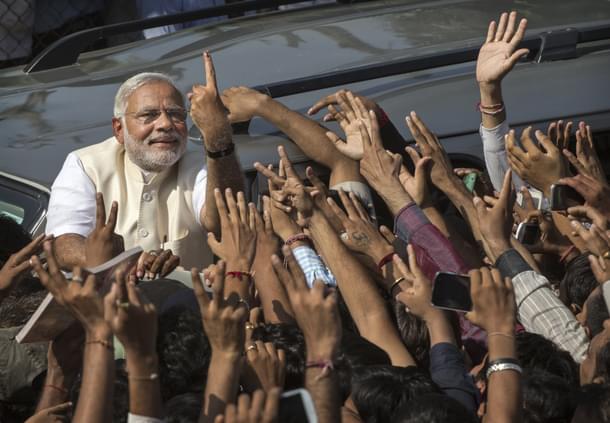 Prime Minister Modi after voting in Gujarat assembly elections.